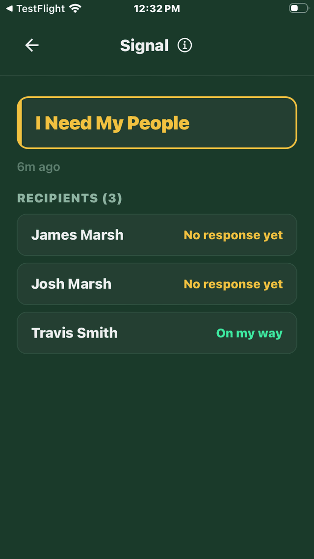 Signal home screen